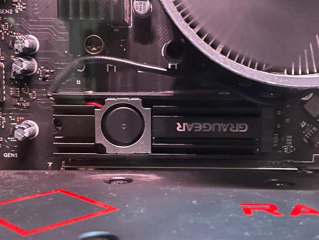 GRAUGEAR M.2 NVMe SSD Heatsink, Direct-Touch Heat of Copper Heat Pipe, 20mm Built-in Cooling Fan, Aluminum Plate-Fin Design [G-M2HS08-F] customer photo 1