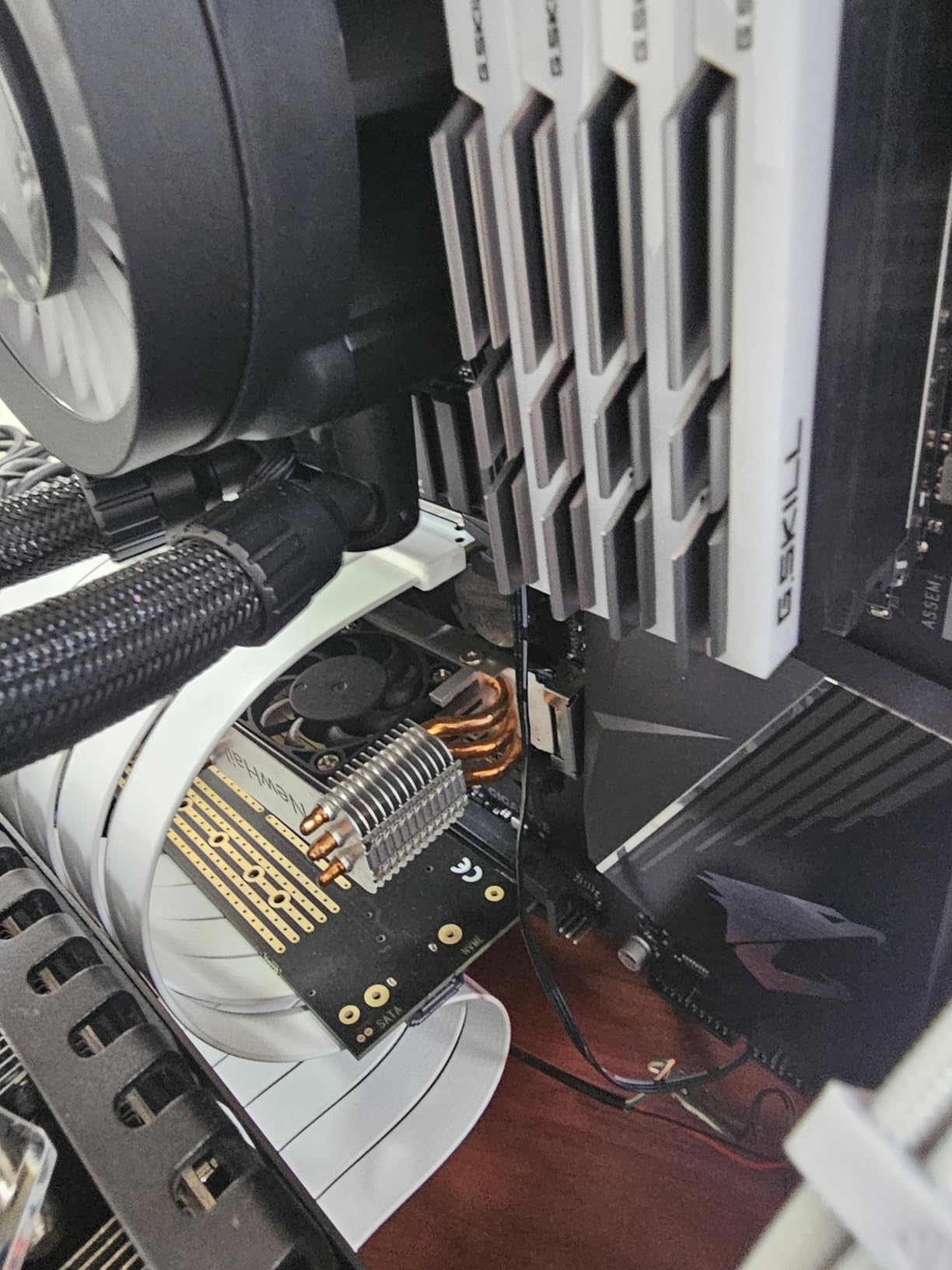12V M.2 2280 SSD Heatsink with 40mm PWM Cooling Fan, Copper Heat Pipes and Thermal Pad, SSD Cooler for M.2 2280 NVMe & SATA SSD Only customer photo 1