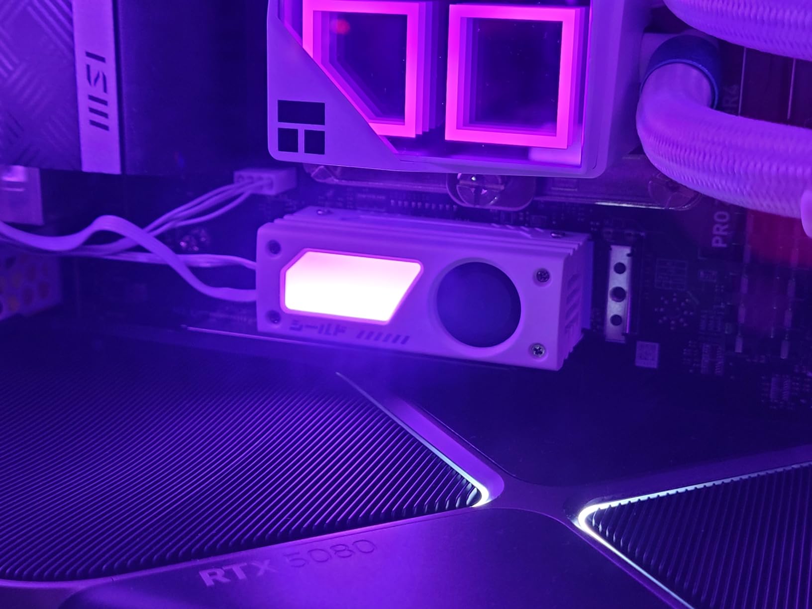 EZDIY-FAB Shield ARGB M.2 SSD Heatsink with Build-in 20mm PWM Fan, Premium Aluminum Design, 5V 3-Pin ARGB Sync, High-Performance SSD Cooler for M.2 2280 customer photo 1